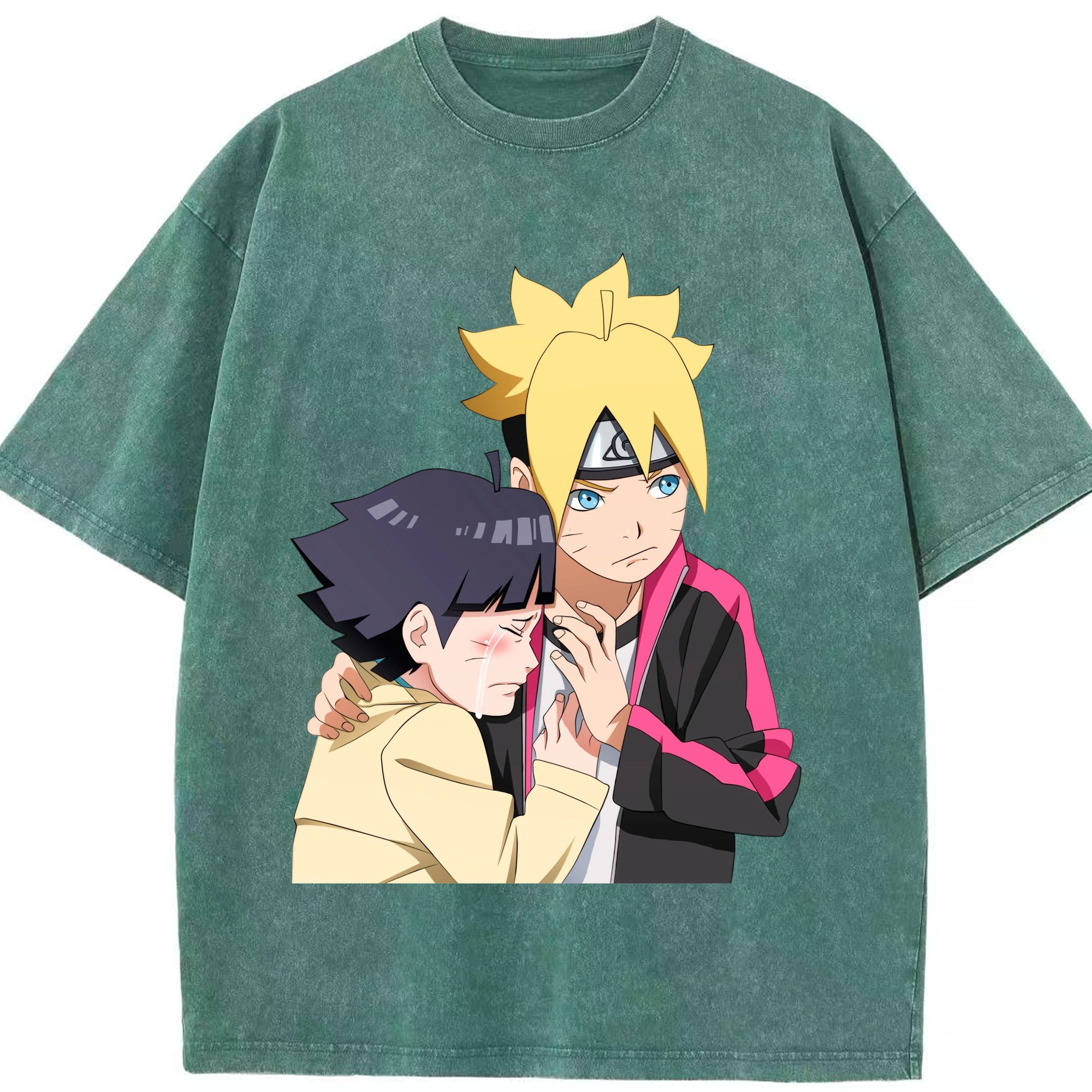 （画像用） NARUTO -ナルト- うずまき ボルト Uzumaki Boruto 綿100% ヴィンテージ風 半袖Tシャツ（フロントプリント）
